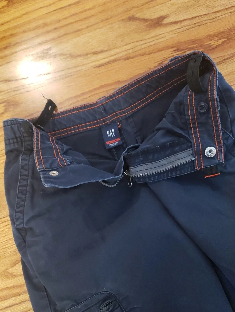 GAP Navy Blue Cargo Shorts With Adjustable Waist Size: 8